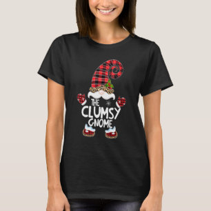 Clumsy Gnome Buffalo Plaid Matching Family Christm T-Shirt