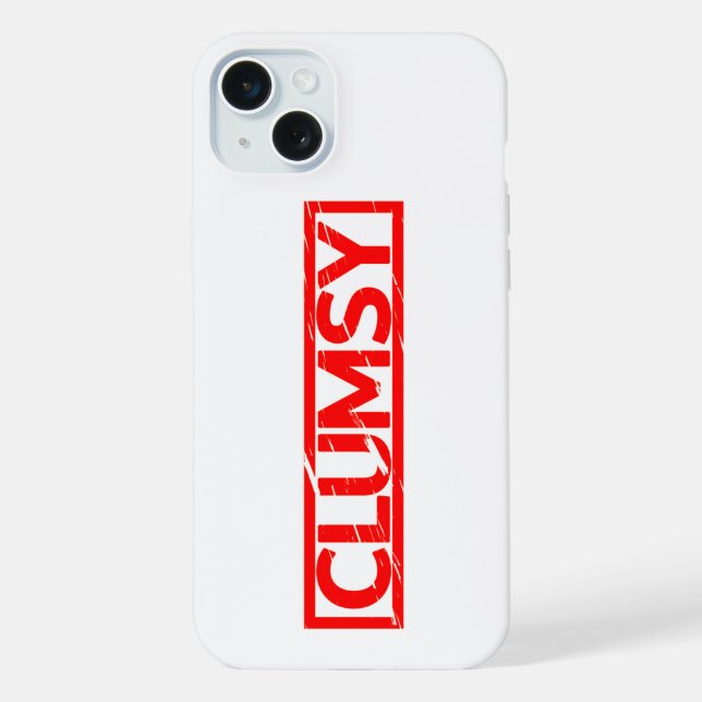 Clumsy Stamp iPhone Case (Back)