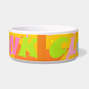 CLUNK PUNK BE A REBEL PATTERN WORDS COLORS MIXED