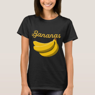 Cluster Of Bananas Funny Delicious Yellow Fruit Lo T-Shirt