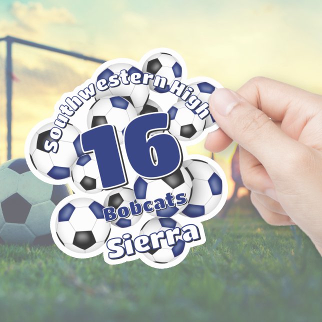 cluster of blue black soccer balls team spirit (Creator Uploaded)