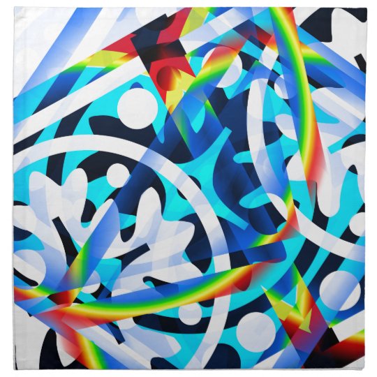 Cluster of Colourful Abstract Shapes Napkin