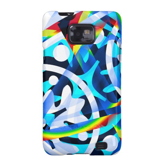 Cluster of colourful Abstract shapes Samsung Galaxy SII Case