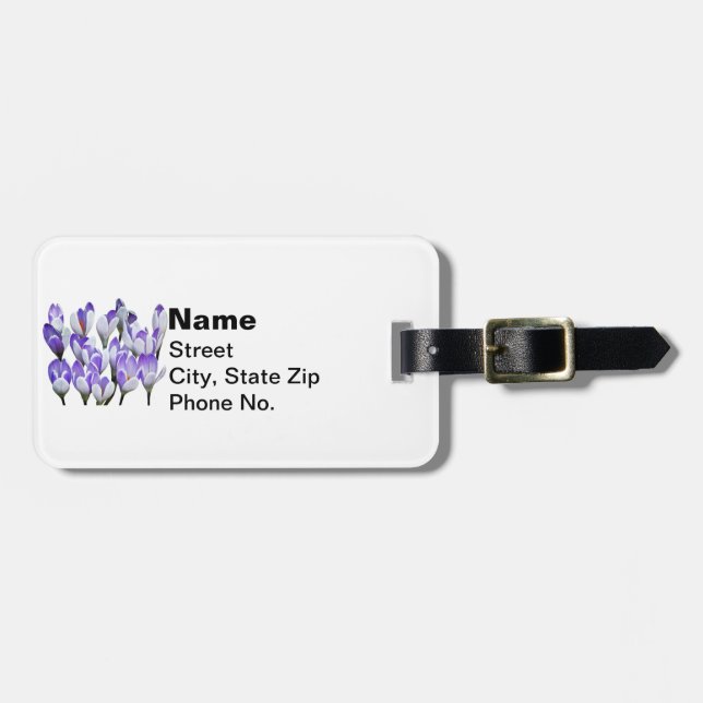 Cluster of Crocuses Luggage Tag (Front Horizontal)