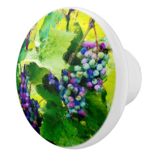 cluster of grapes Ceramic Knob