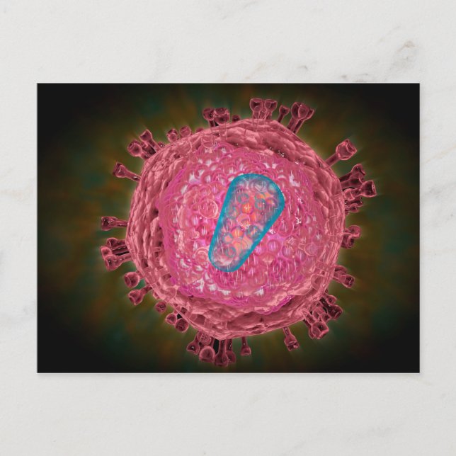 Cluster Of HIV Virus 2 Postcard (Front)