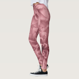 Cluster of Light Mauve Dahlias Floral Leggings