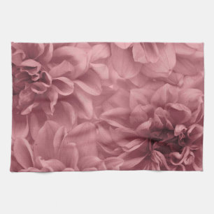 Cluster of Light Mauve / Pink Dahlia Flowers Tea Towel
