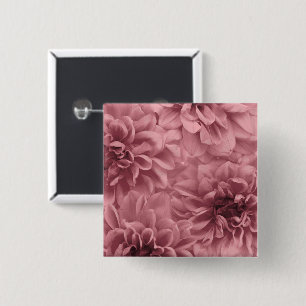 Cluster of Mauve Dahlias Floral 15 Cm Square Badge