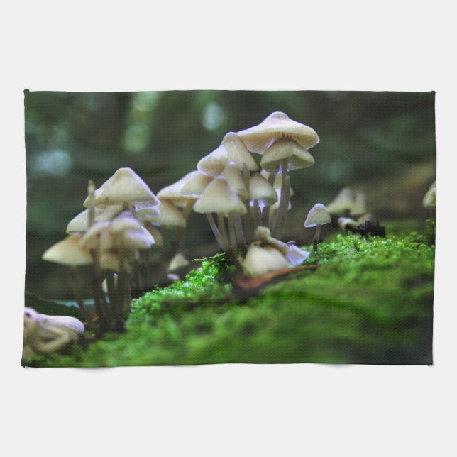 Cluster of Mushrooms Tea Towel (Horizontal)