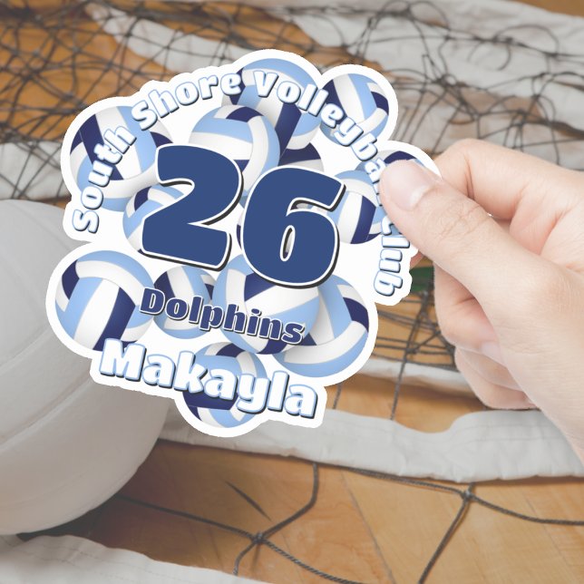 cluster of navy light blue volleyballs team name (Creator Uploaded)