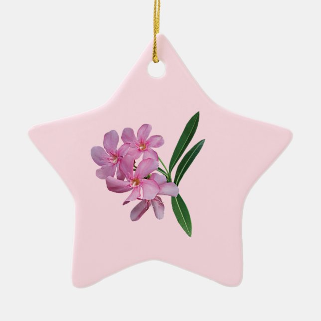 Cluster of Pink Orchids Ceramic Ornament (Front)
