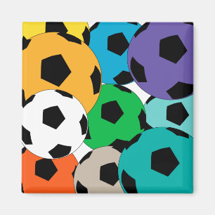 cluster of soccer balls magnet