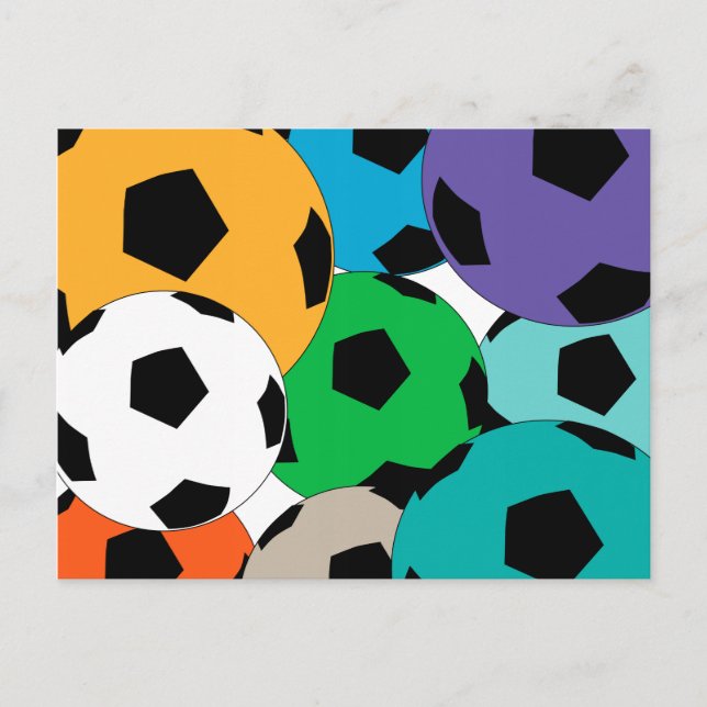 cluster of soccer balls postcard (Front)