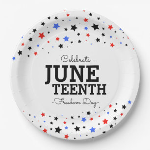 Cluster of Stars Celebrate Juneteenth Paper Plat Plate
