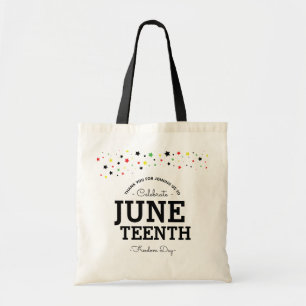 Cluster of Stars   Celebrate Juneteenth RBYG Colou Tote Bag