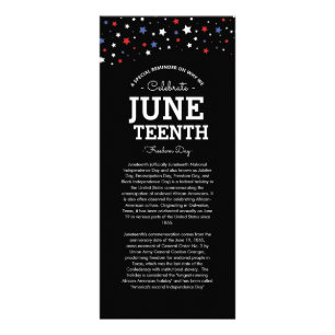 Cluster of Stars   Juneteenth Black Information Rack Card