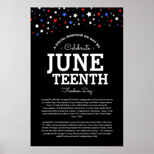 Cluster of Stars   Juneteenth Information Black Poster