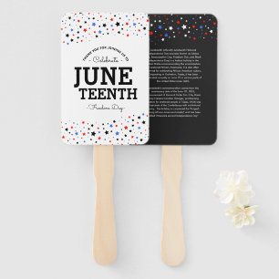 Cluster of Stars   Juneteenth Information Hand Fan