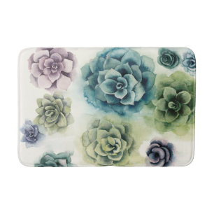 Cluster of Succulents Bath Mat