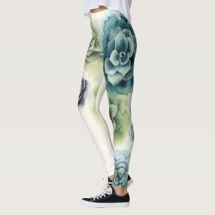 Cluster of Succulents Leggings