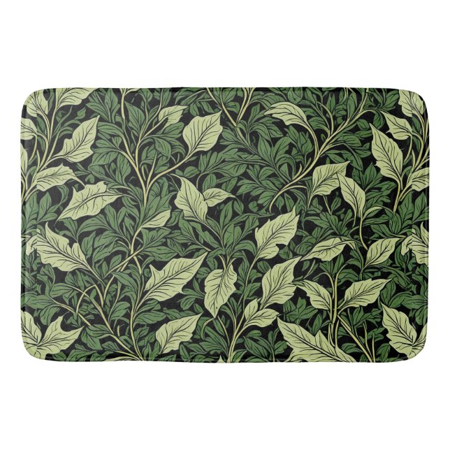 Cluster of Vines in Shades of Green Bath Mat (Front)