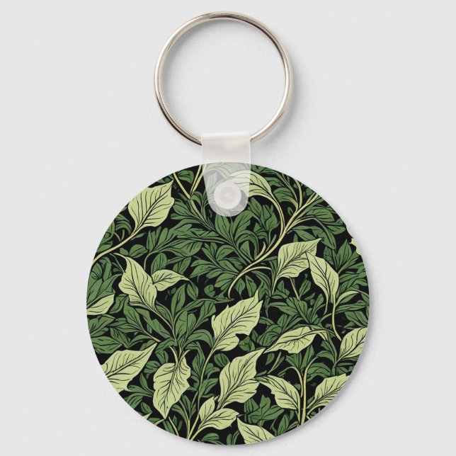 Cluster of Vines in Shades of Green Key Ring (Front)