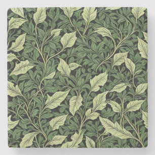 Cluster of Vines in Shades of Green Stone Coaster