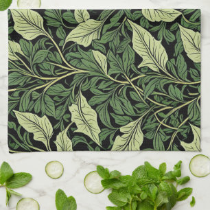 Cluster of Vines in Shades of Green Tea Towel
