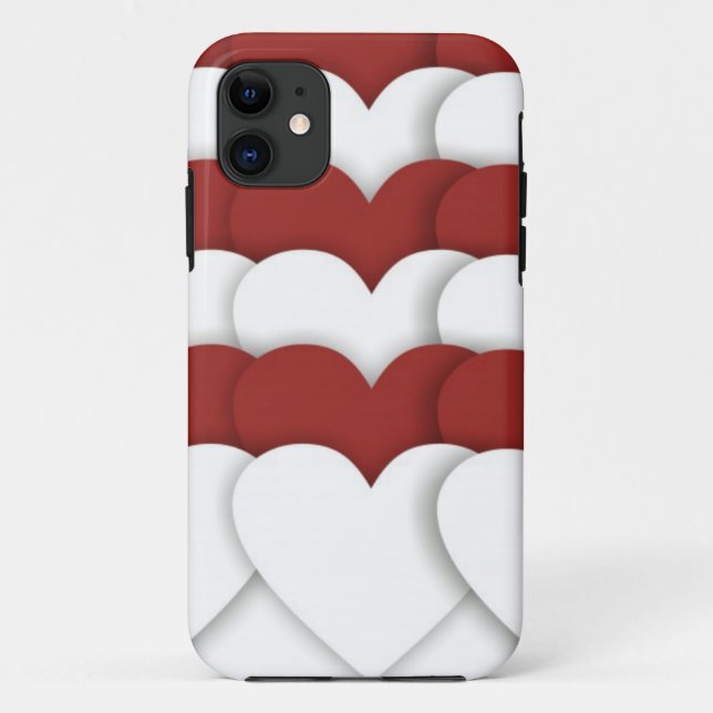 Clustered Hearts Case-Mate iPhone Case (Back)
