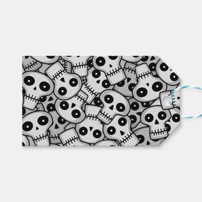 Clustered Skulls Gift Tags (Front (Horizontal))
