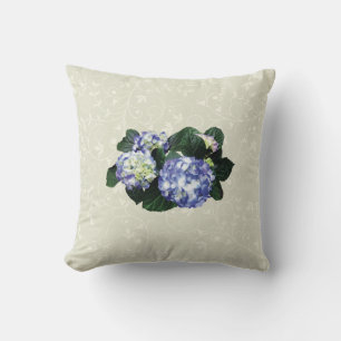 Clusters of Purple Hydrangea Cushion