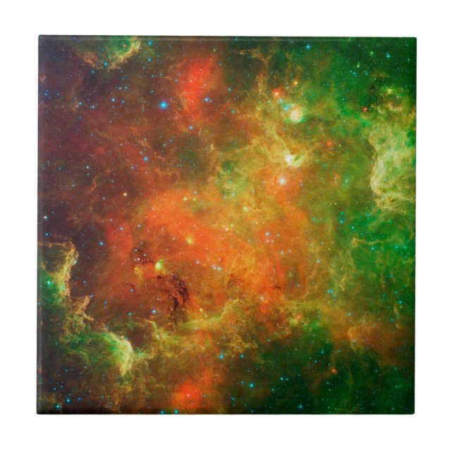 Clusters Of  Stars In The North American Nebula. Ceramic Tile (Front)