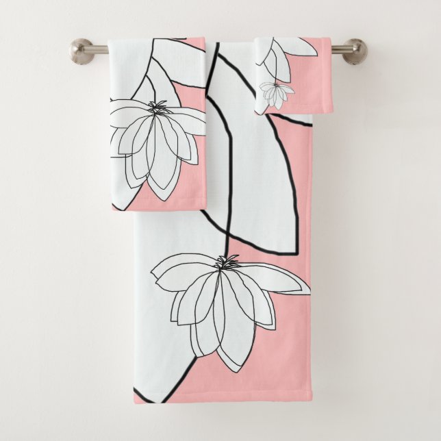 Clusters Peach Gift     Bath Towel Set (Insitu)