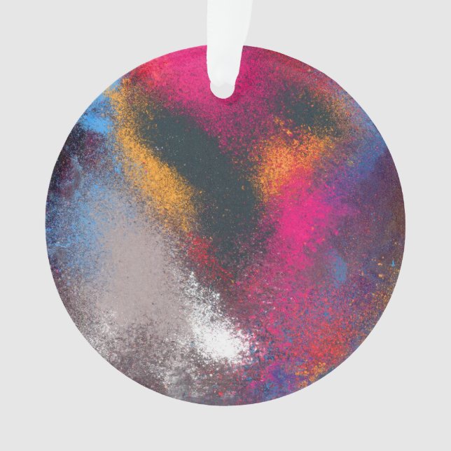 "Clusters - Red" circle ornament (Front)