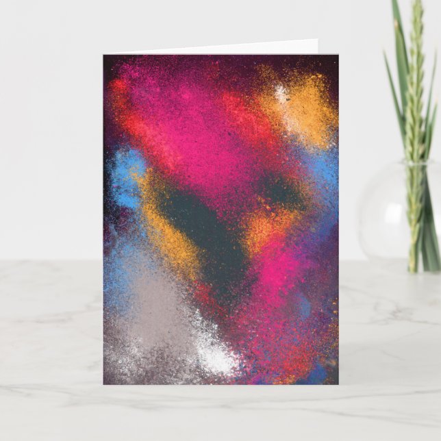 Clusters Red Greeting Card (Front)