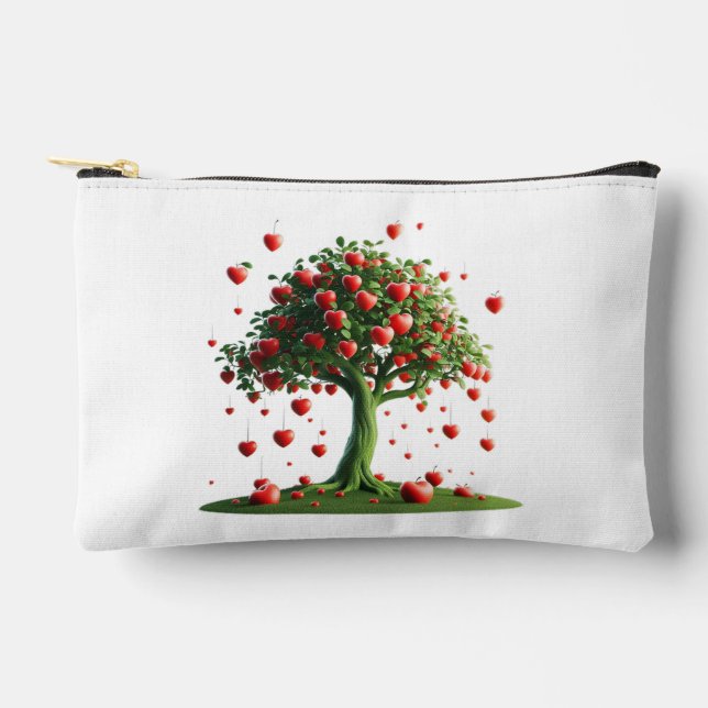 Clutch bag with tree of love print (Front)