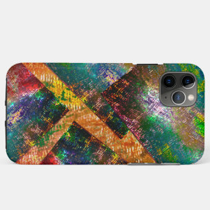 Clutter of coloured layers with rustic burnt iPhone 11 pro max case