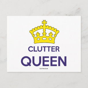 'Clutter Queen' Postcard