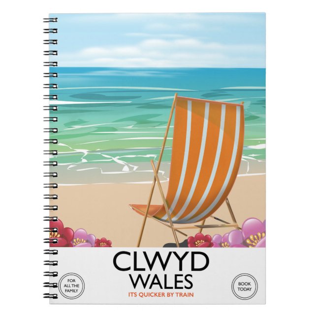 Clwyd Wales Seaside travel poster Notebook (Front)