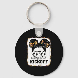 Cly Until Kickoff Bleached Leopard Funny Soccer Gi Key Ring