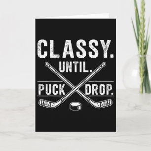 Cly Until Puck Drop Funny Hockey Saying For Christ Card