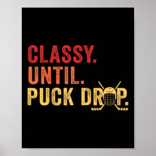 Cly Until Puck Drop Hockey, Hockey Game Day  Poster