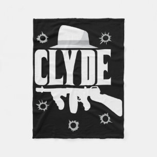 Clyde And Bonnie Halloween Matching Couples Costum Fleece Blanket