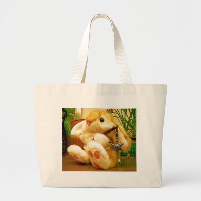 Clyde da Bunny Large Tote Bag (Front)