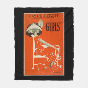 Clyde Fitch's Greatest Comedy, "Girls" Theatre 2 Fleece Blanket