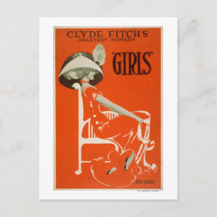 Clyde Fitch's Greatest Comedy, "Girls" Theatre 2 Postcard