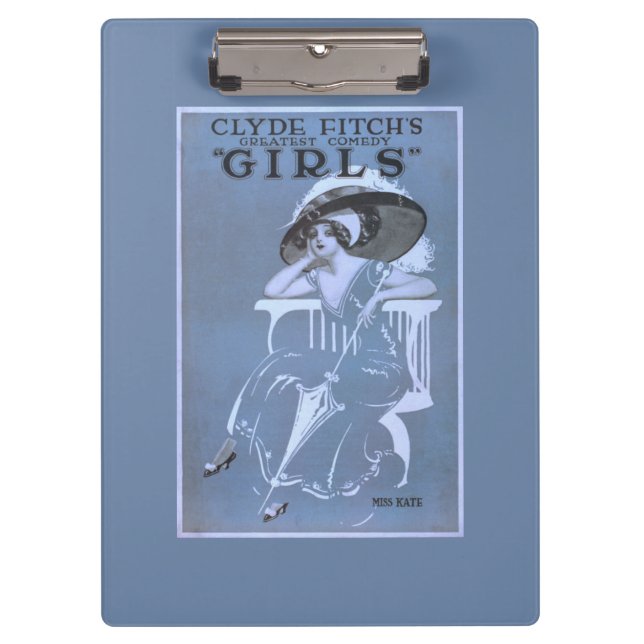 Clyde Fitch's Greatest Comedy, "Girls" Theatre Clipboard (Front)