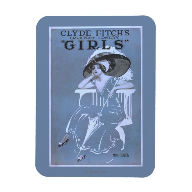 Clyde Fitch's Greatest Comedy, "Girls" Theatre Magnet (Vertical)