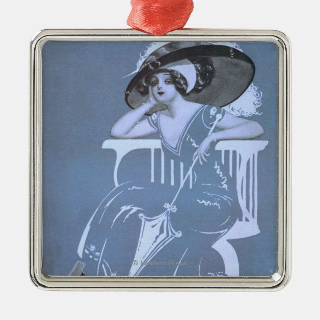 Clyde Fitch's Greatest Comedy, "Girls" Theatre Metal Tree Decoration (Front)